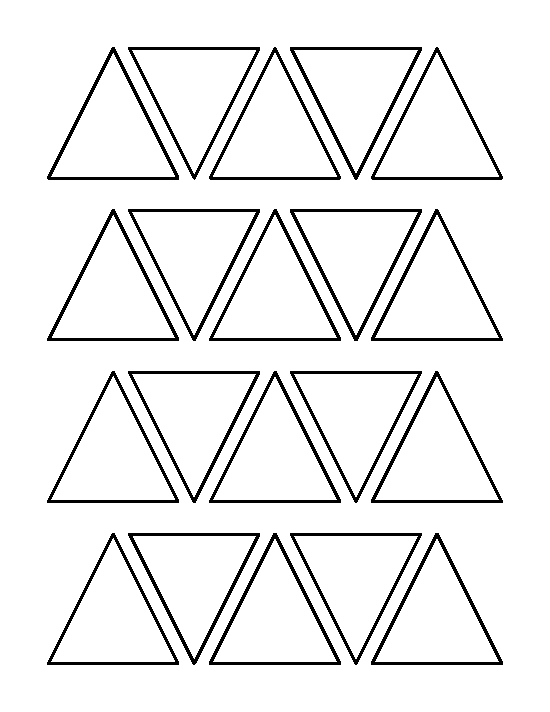 2 Inch Triangle Template
