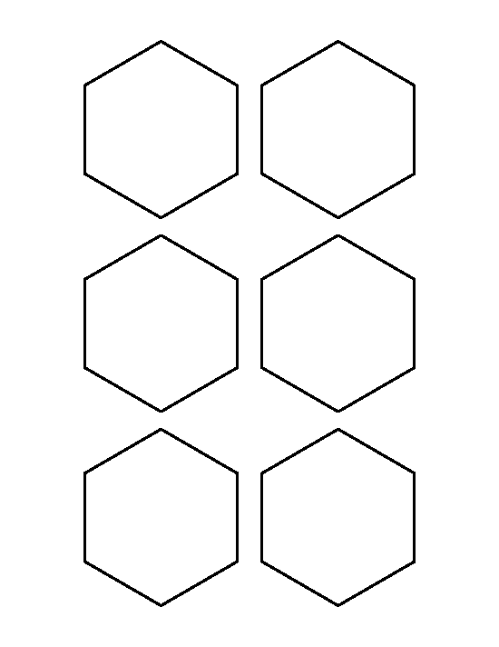3 Inch Hexagon Template