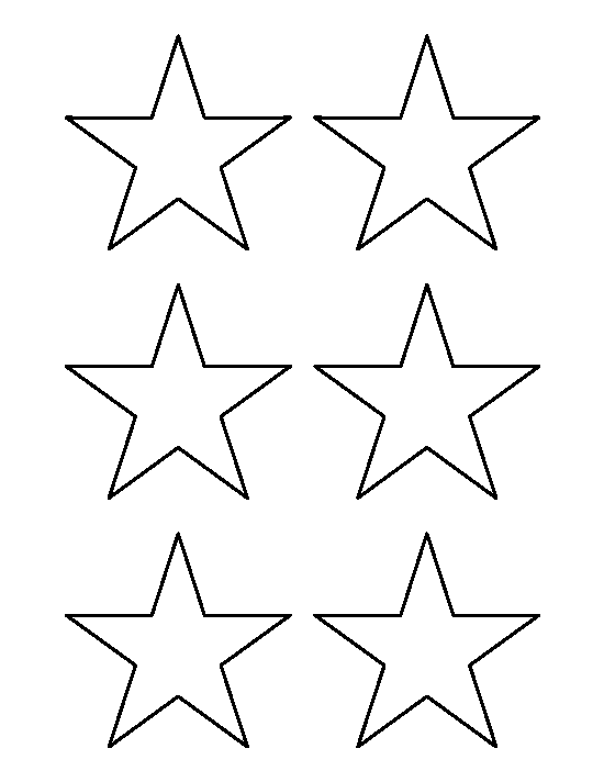 star shape template to cut out