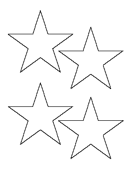 Free Printable Star Template (6 small, medium and large star outlines in  different sizes)