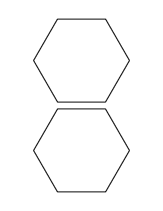 Printable 5 Inch Hexagon Template