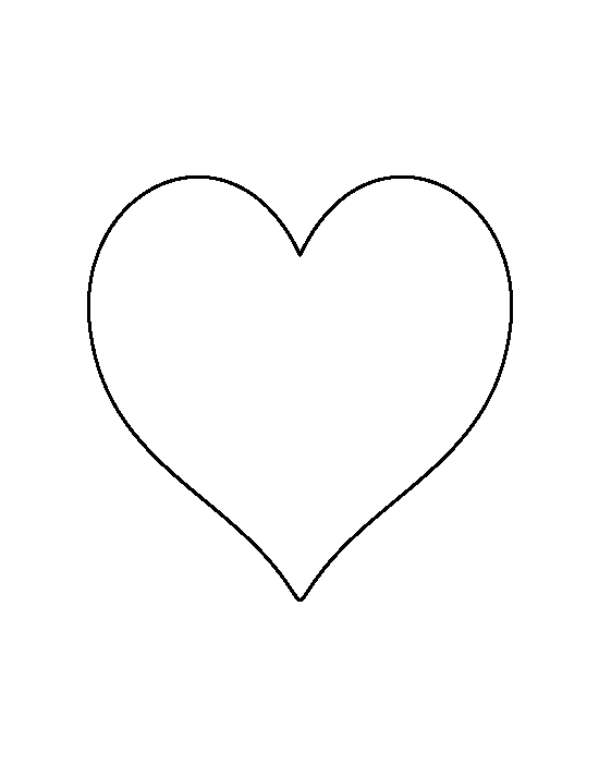 Printable 6 Inch Heart Template
