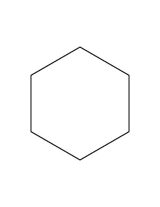 Printable 6 Inch Hexagon Template