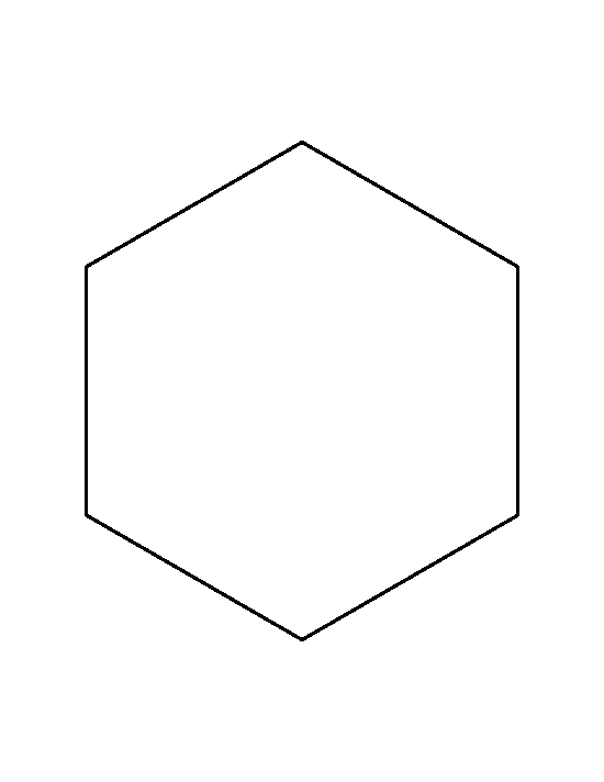 Printable 7 Inch Hexagon Template