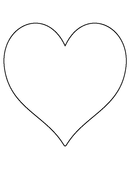 Printable 8 Inch Heart Template