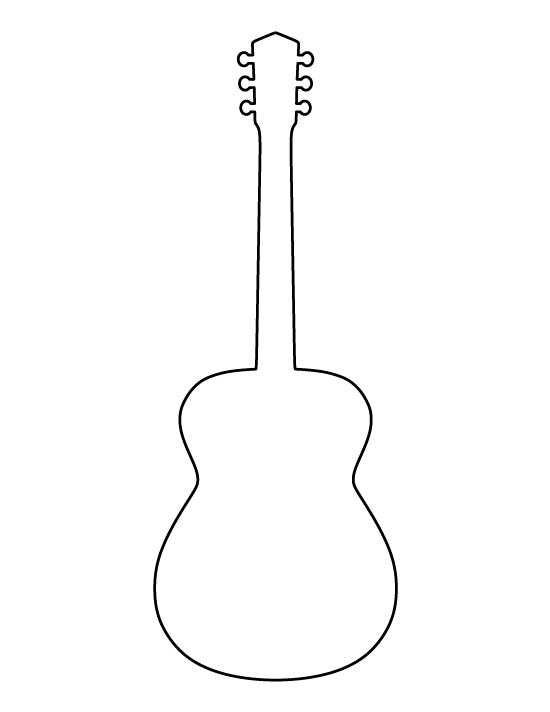 Printable Acoustic Guitar Template