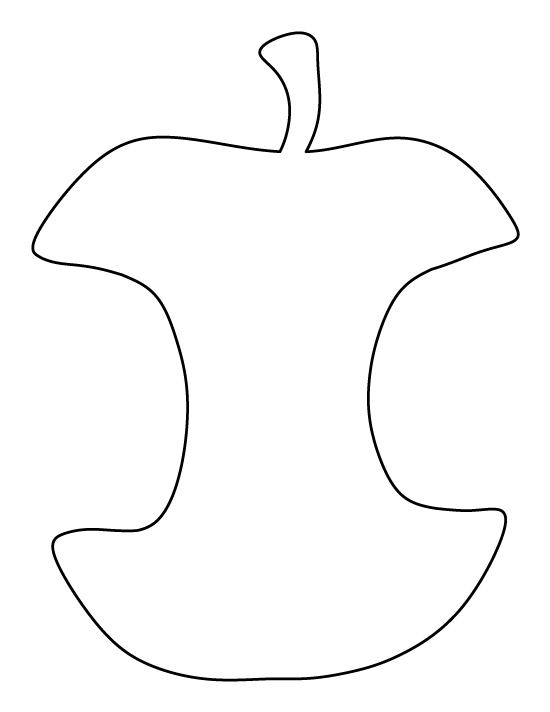 apple template black and white