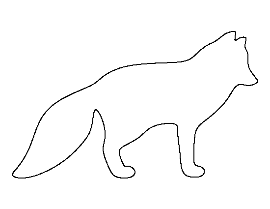 Printable Arctic Fox Template