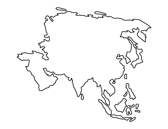 Printable Asia Template