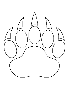 bulldog paw print outline