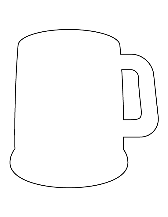 Printable Beer Mug Stencil Printable Word Searches