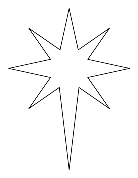 Printable Bethlehem Star Template