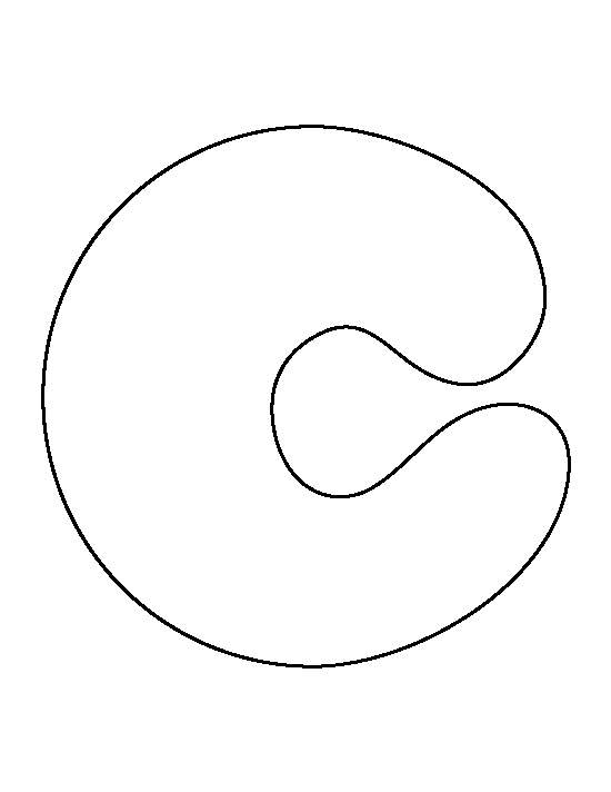 Bubble Letter C Template