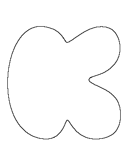 Bubble Letter K Pattern