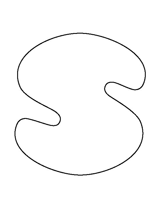 Bubble Letter S Template