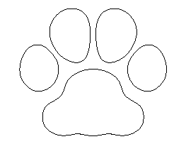 Bulldog Paw Print Pattern