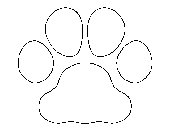 Printable Bulldog Paw Print Template