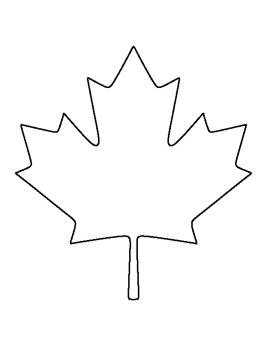 Printable Canadian Maple Leaf Template