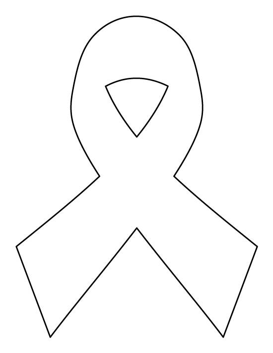 Printable Cancer Ribbon Template