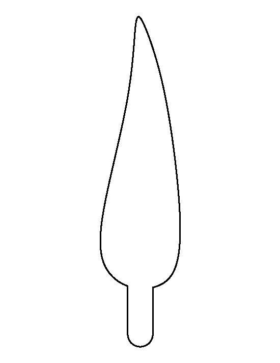 Printable Candle Flame Template