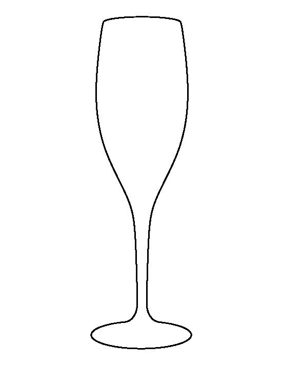 Champagne Glass Template