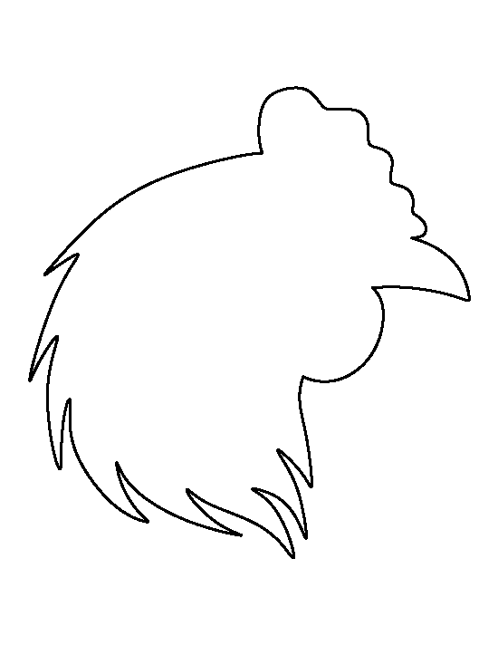 Chicken Head Template