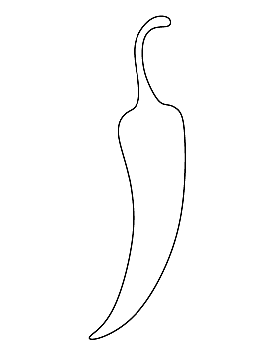 Printable Chili Pepper Template