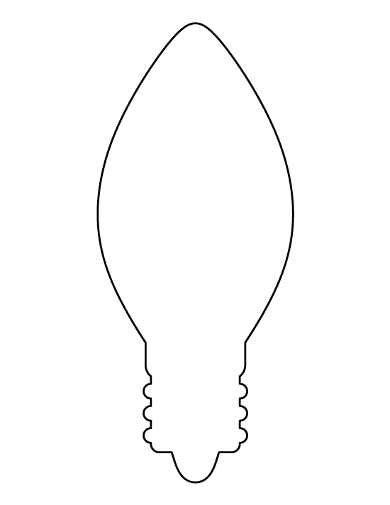 christmas light bulb outline