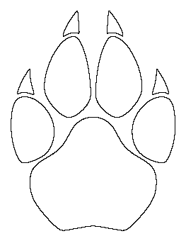 wolf paw print stencil