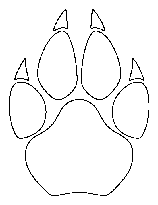 Cougar Paw Print Template