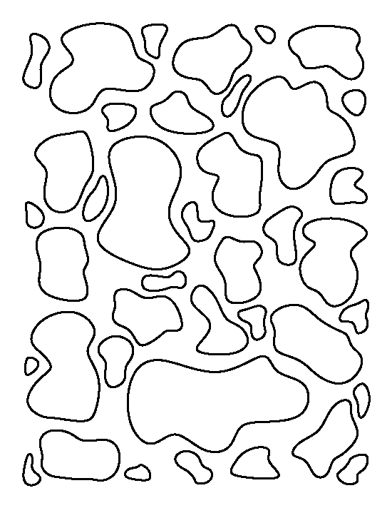 Printable Cow Spots Template