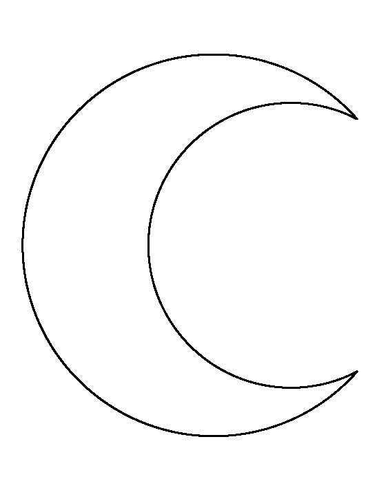 Crescent Moon Template