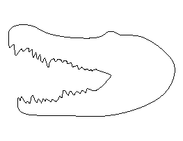 Crocodile Head Pattern