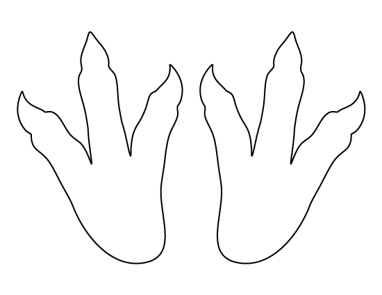 dinosaur footprint template