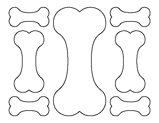 Printable Dog Bone Template