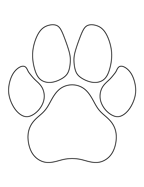 paw print stencil