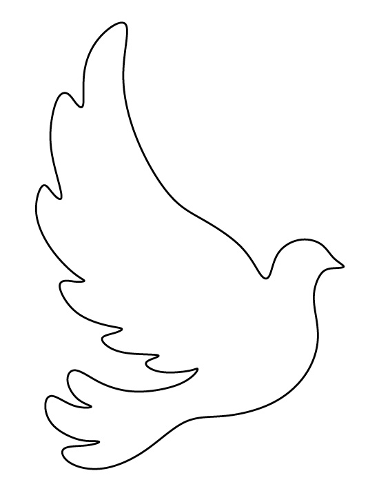 Printable Cut Out Dove Template Printable Templates