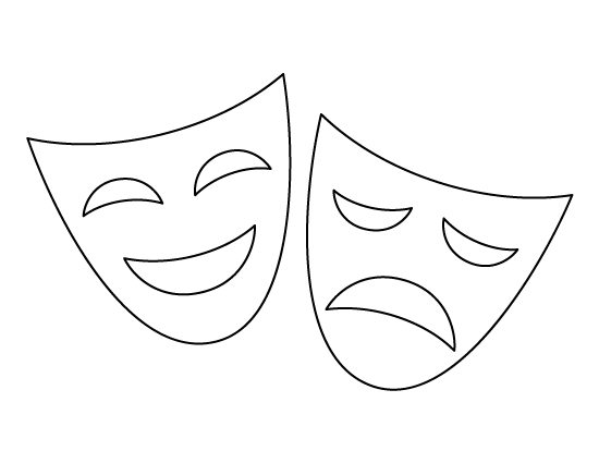 Drama Mask Template