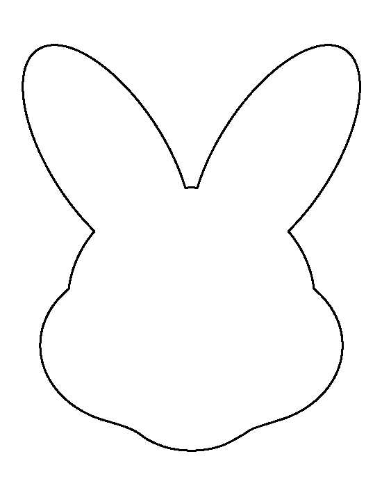 Easter Bunny Face Template