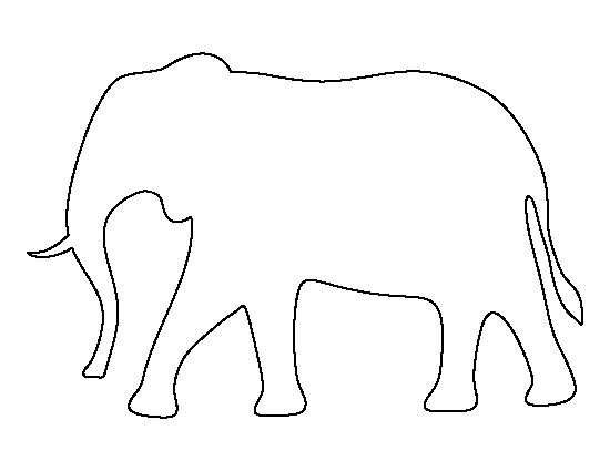 cut out elephant pattern