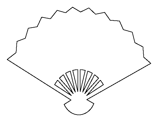 Free Printable Branching Coral Fan Outline Template