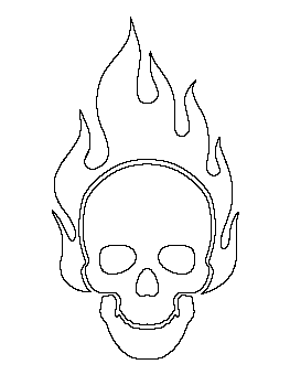 Flaming Skull Pattern