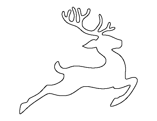 Printable Flying Reindeer Template