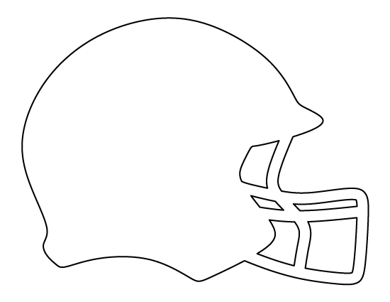 football helmet template front view