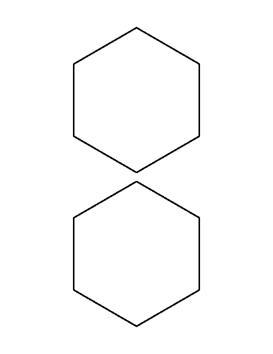 4.5 Inch Hexagon Template