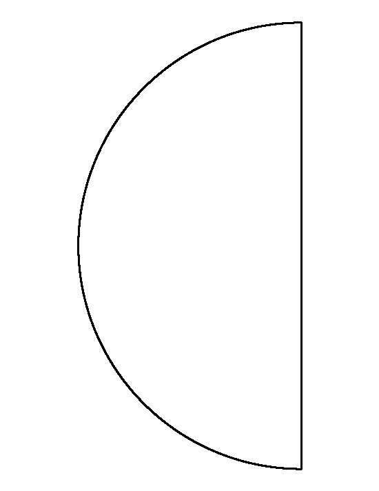 Half Circle Outline SVG