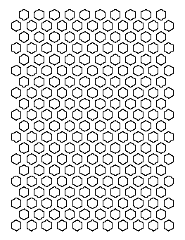 1/2 Inch Hexagon Pattern