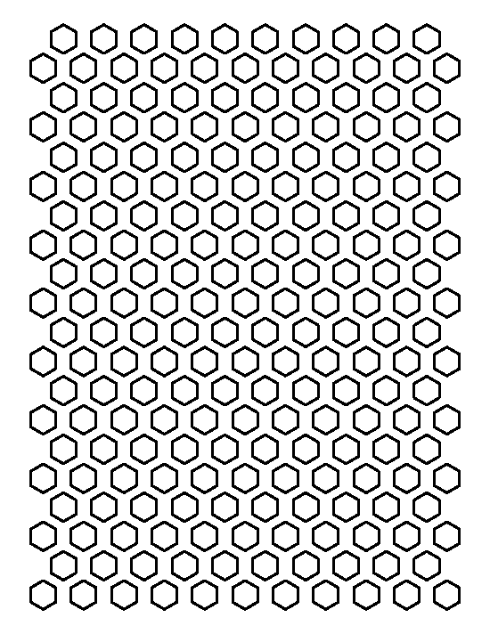 1/2 Inch Hexagon Template