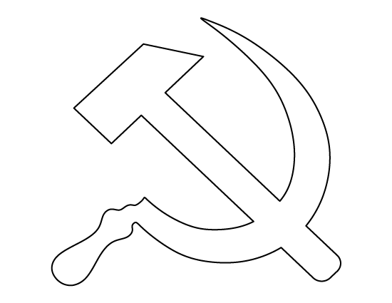 Hammer and Sickle Template