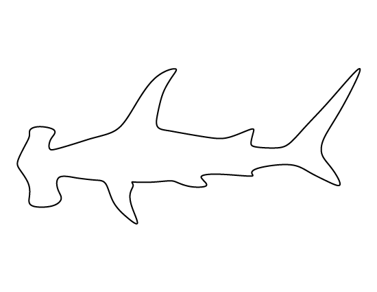 Printable Hammerhead Shark Template